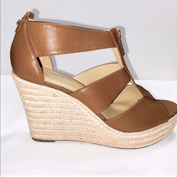MICHAEL KORS DAMITA Wedge Sandal Brown Size:10 - Picture 4 of 8